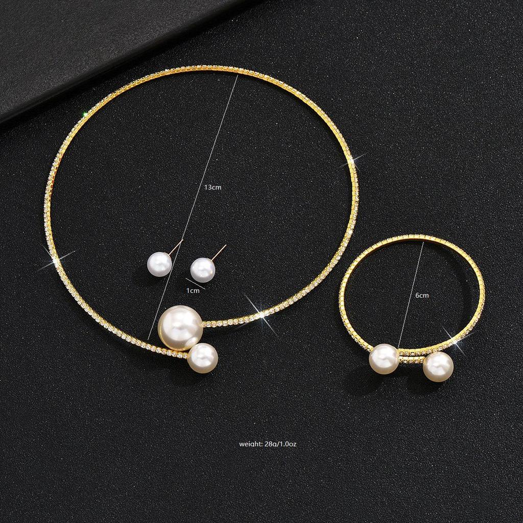 European & American Floral Zircon Necklace: Elegant Bridal Jewelry Set for Weddings & Banquets