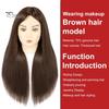 Mannequinkopf mit Echthaar Friseur Flechten Haarstyling Trainingspuppe Kosmetologie Puppenkopf Braun Golden Lange Haare Friseur Make-up
