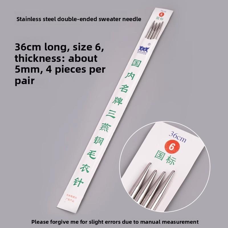 Rozsdamentes acél tű, egyenes tű, kézi kötőeszköz pulóverek és táskák készítéséhez. Különleges gyapjúval való kötéshez. Hosszú tűk, Rövid tűk.