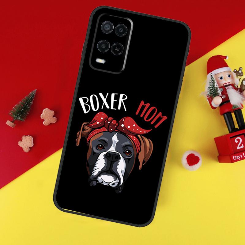Cute Boxer Dog Puppy Case For Oppo A80 A60 A40 A15 A16 A17 A57 A94 A74 A54 A76 A96 A18 A38 A58 A78 A98 A6 A5 Pro