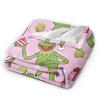 Kermit the Frog Knitted Blankets Cartoon Xmas Flannel Throw Blankets Home Couch Personalised Soft Warm Bedspreads,