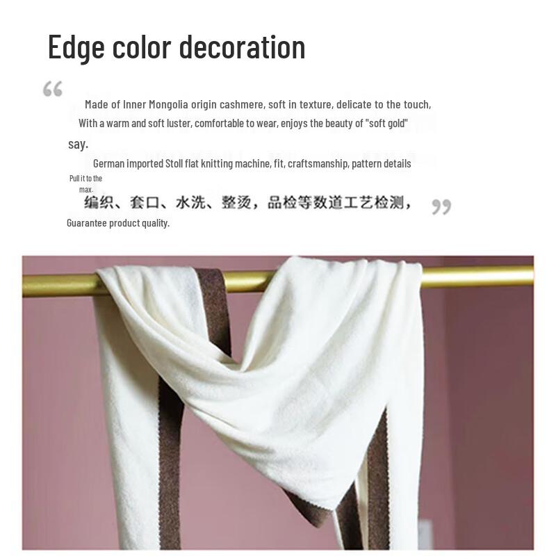 Women's 100% Cashmere Large Triangle Shawl with Pompom Trim