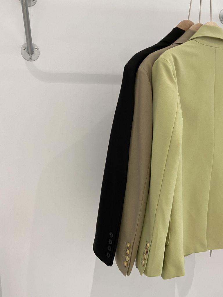 Classic Slim H-Shape Avocado Green Blazer