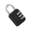 Combination Lock Waterproof 3 Digit Padlock Zinc Alloy Luggage Lock for Gym School HomeBlack