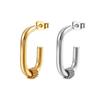 INS-Style European & American Oval Earrings - 18K Gold Stainless Steel Trendy Geometric Design for Women
