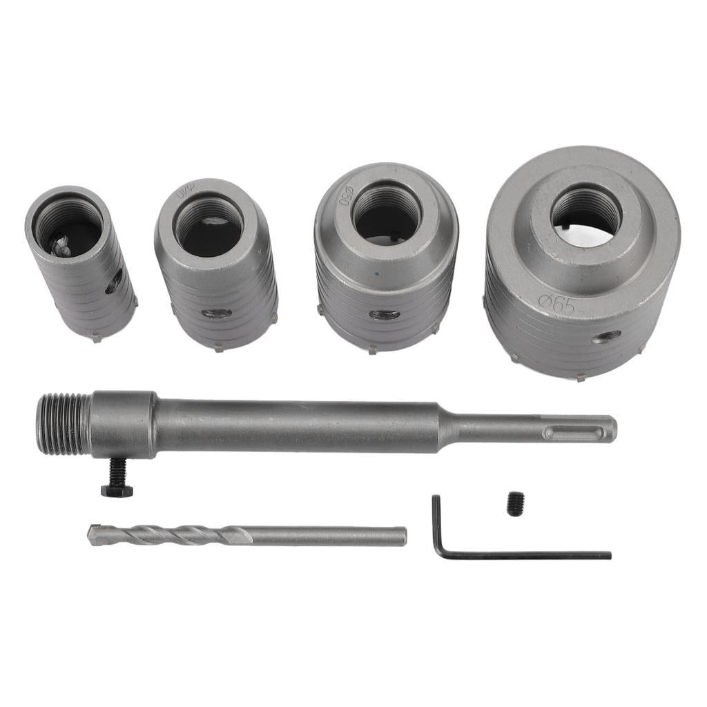 Set Carote Beton 30mm 40mm 50mm 65mm Set Burghie Carotă Coadă SDS Plus pentru Cărămidă Beton