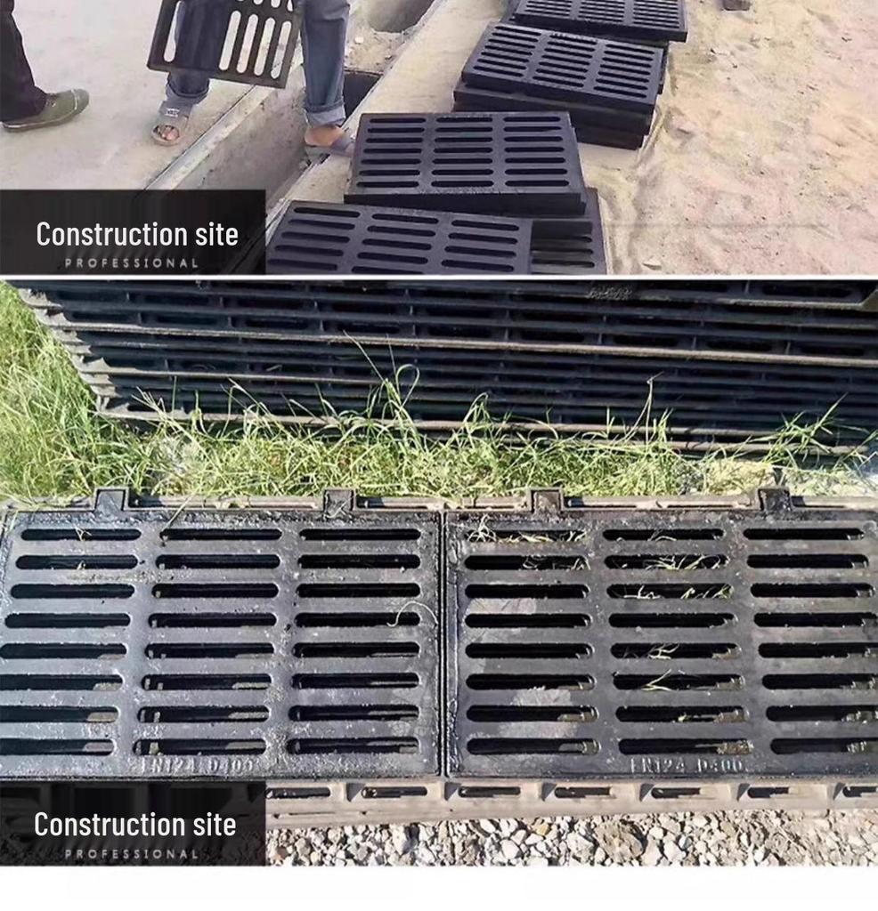 Cast Iron Manhole & Drainage Grate for Sewer/Rainwater Ditch or Courtyard.