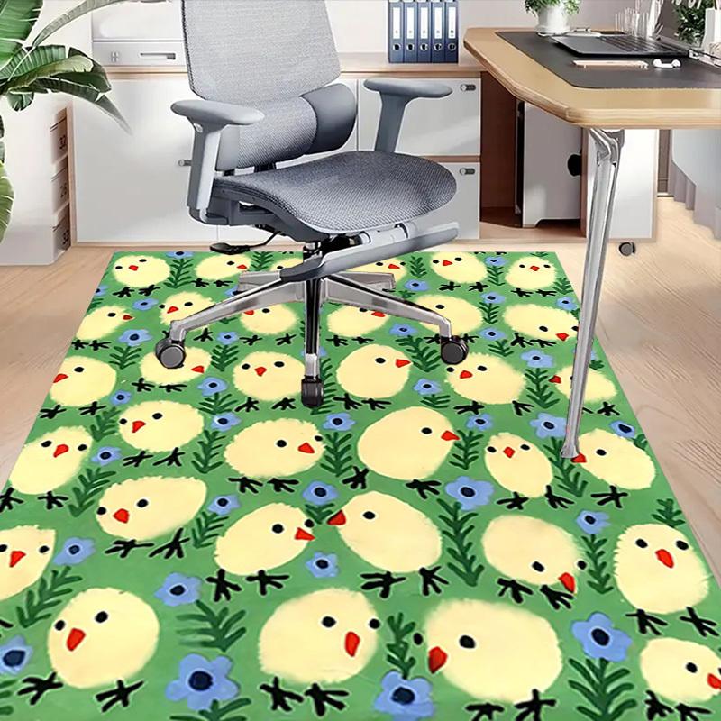 1PC Chicks Flowers Non-Slip Floor Carpet, Suitable for Office, Bedroomand Playrooms. It Can Also Be Used As a Sofa Footrest cover-T34