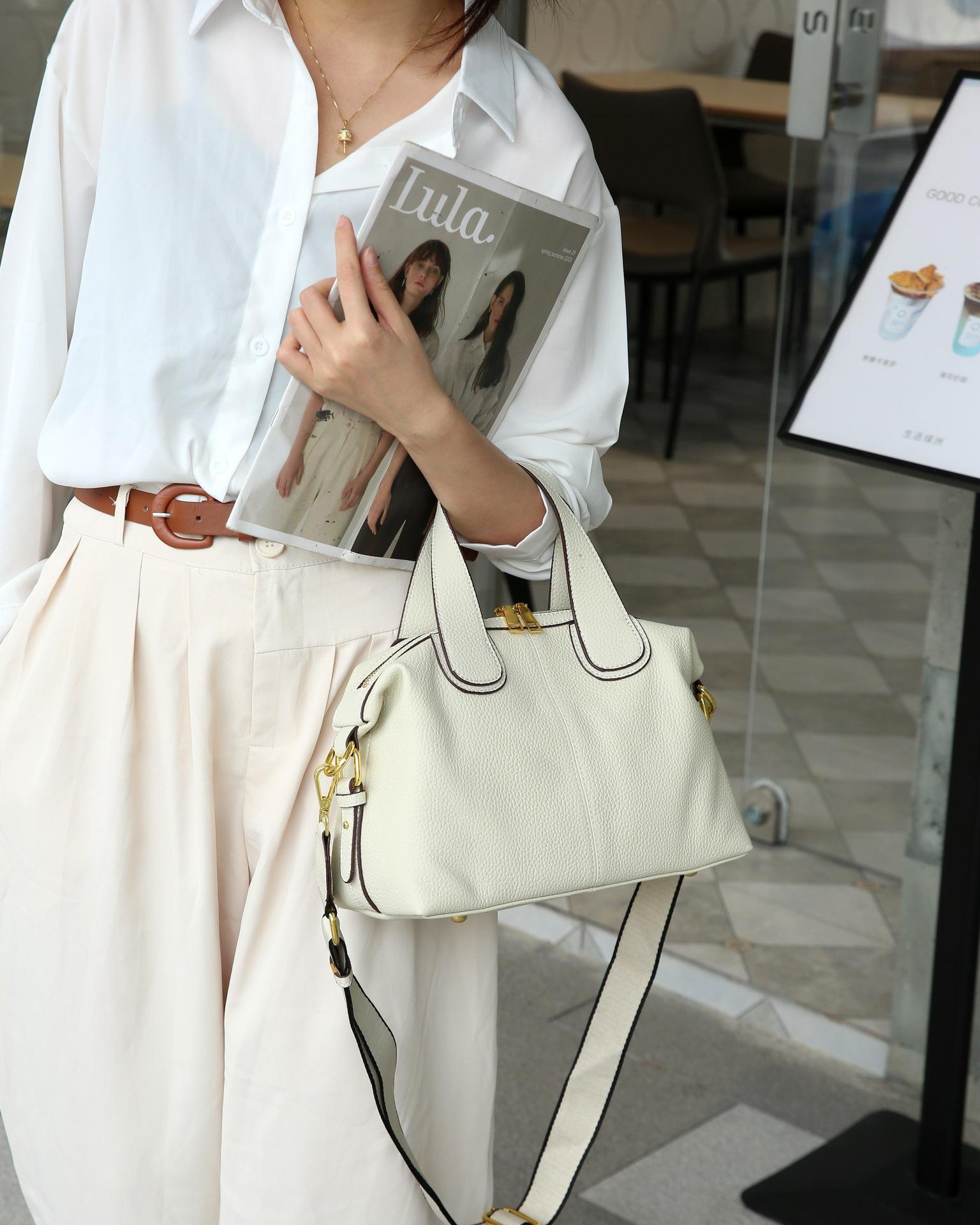 

Новая сумка-мессенджер модная большая вместимость высокое качество первый слой коровьей кожи портативная на плечо кожаная сумка