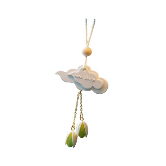 Deodorante per Auto a Forma di Nuvola Diffusore di Aroma Affascinante con Ciondolo a Forma di Bocciolo di Fiore Fragranza a Lunga Durata Profumo Fresco Accessorio per Auto