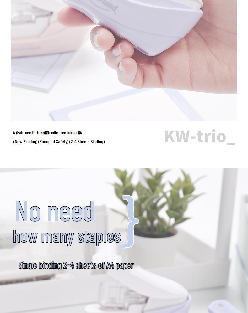 Kede You 5399 Stapleless Needle-Free Effort-Saving Stapler