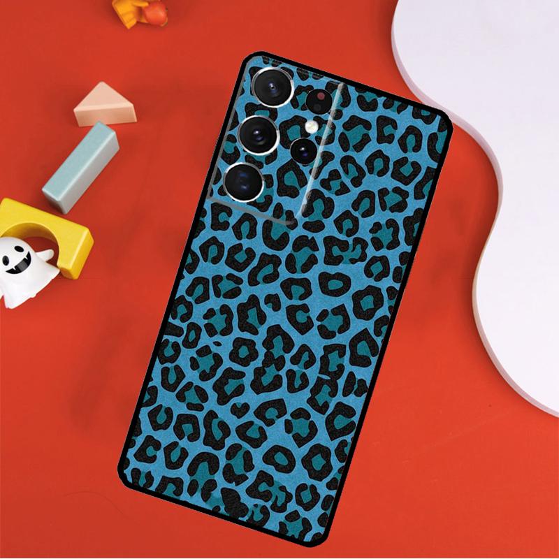 Leopard Print Effect Texture Phone Case For Samsung Galaxy S25 Ultra S24 Ultra S9 S10 S20 S21 S22 S23 Plus S24 FE Cover