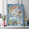 Digimon Adventure Group Art Set Pattern  3pcs 100% Round Full Drill 5D DIY Diamond Painting Embroidery Cross Stitch Rhinestone Décor