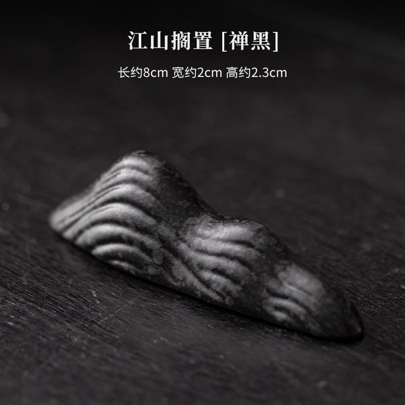 Cyan Azure Glaze Stone Rockery Pen Holder Teapot Cover Holder Traditional Cover Frame Lid Bracket Zisha Pot Lid Shelf Tableware