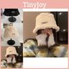 Style Korean White Bucket Hat For Women Warm And Cozy Lambswool
