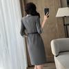 TELUOMAN Women's Professional Mid-Sleeve A-Line Dress