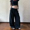 Mens Womens Relaxed Fit Straight Leg Trousers Cotton Blend Striped Casual Pants Lightweight