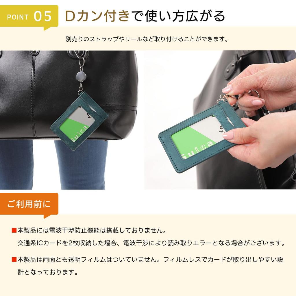 Kodo Pueblo Leather Men's Pass Case, 0.4cm Thin, Genuine Italian Leather (02.Oliva)