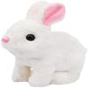 Hopearl Hüpfender Hase Interaktives Elektronisches Haustier Plüschtier mit Geräuschen Bewegungen Animiertes Gehen Wackelnde Ohren Zuckende Nase Geschenk für Kinder 18cm