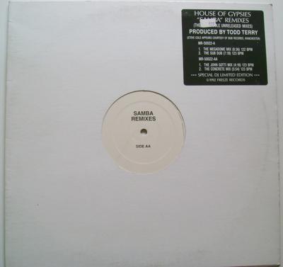 12-Zoll-Schallplatte HOUSE OF GYPSIES - Samba Remixes (The Steve Cole Unrel MR50022 Freeze Records 1992 US Tanz & Electronica Gebraucht