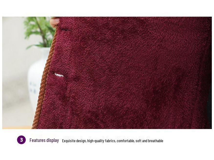 Women's Mid-Length Winter Jacket: Grandma Style, Fleece-Lined, Thickened Cotton for 60s-70s Cold Protection.