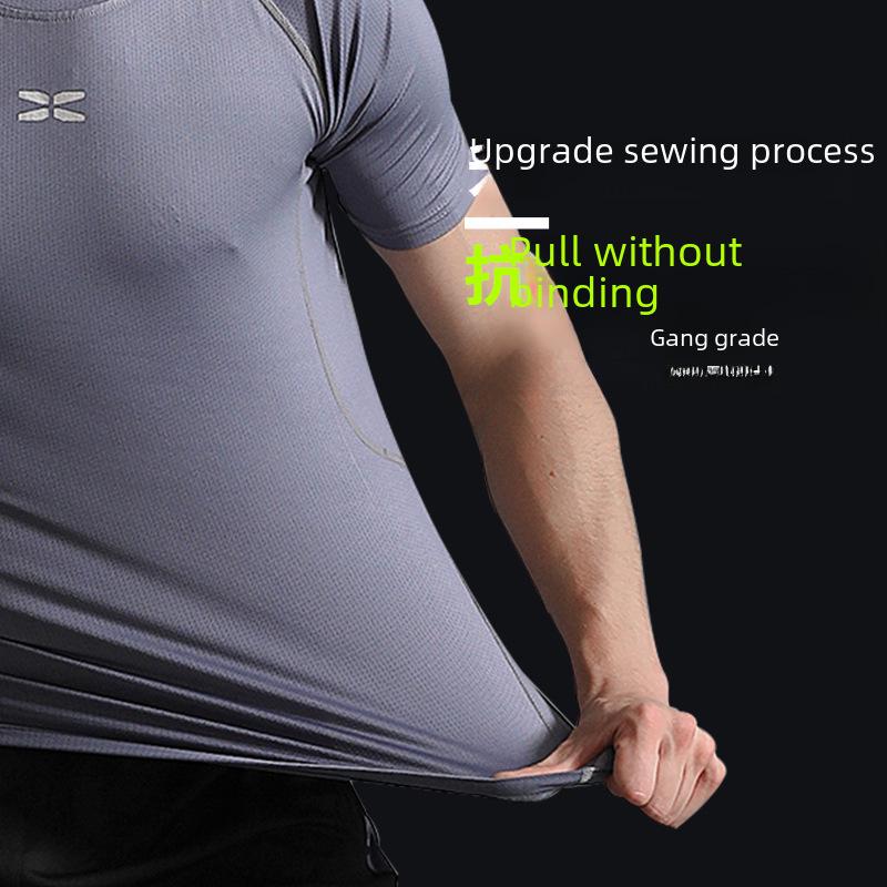 Men's Casual Fitness Running Suit: Shorts & Short-Sleeved Tights for Yoga & Training