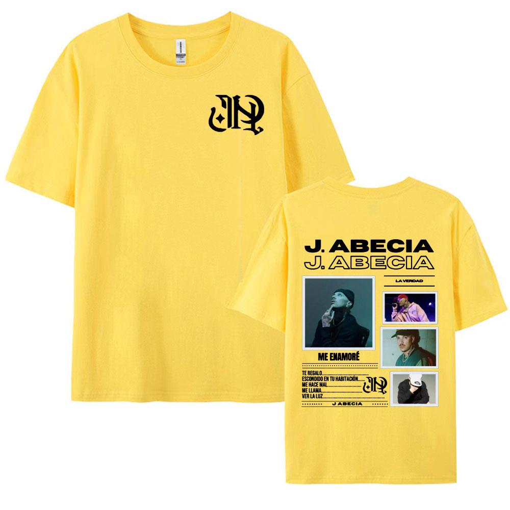 Rapper J Abecia La Verdad Album Tour Graphic Tshirt Mens Clothing Fashion Hip Hop Music T Shirts Oversized 100 Cotton T Shirt