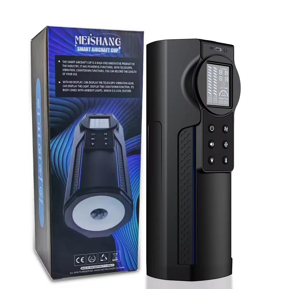New Automatic Telescopic Male Masturbator 10 Frequency Telescopic Vibration One-button Explosion Piston Vagina Genital Oral Sex Adult Sex Toys 18+