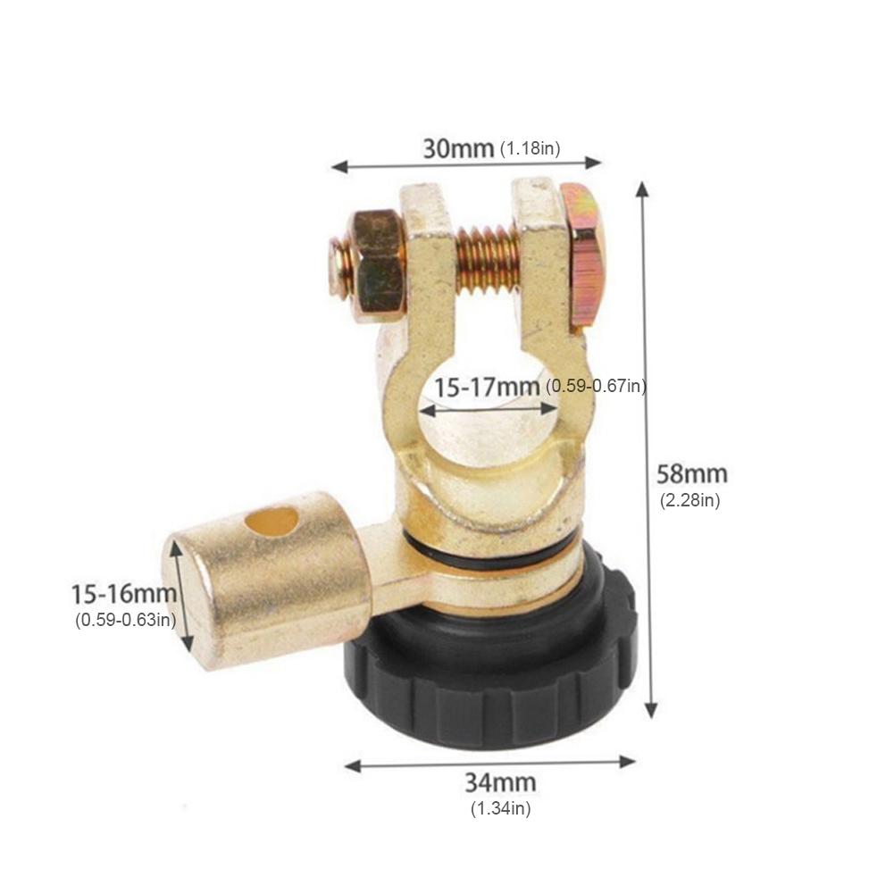 Comutator Baterie Oprire Alimentare Anti-scurgere Comutator Decuplare Rapidă Comutator Rotativ Deconectare Baterie Aliaj Zinc pentru Baterii de Până la 17mm