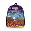Cute Cartoon Print Minecraft Backpack For Boys And Girls Lightweight And Spacious Medium Size 36-55l Capacity
