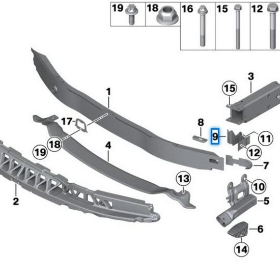 BMW 3 & 4 Series F80/F82/F83 Frame Bracket (51118055343, 51118055344)