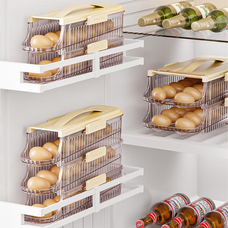 Stackable Portable Egg Rack & Storage Box for Refrigerator