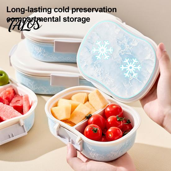 Talos Crisper Box, with Divided Compartments, Leakproof Seal Food Storage Container, for Baby Meals Fruits And Picnic Snacks