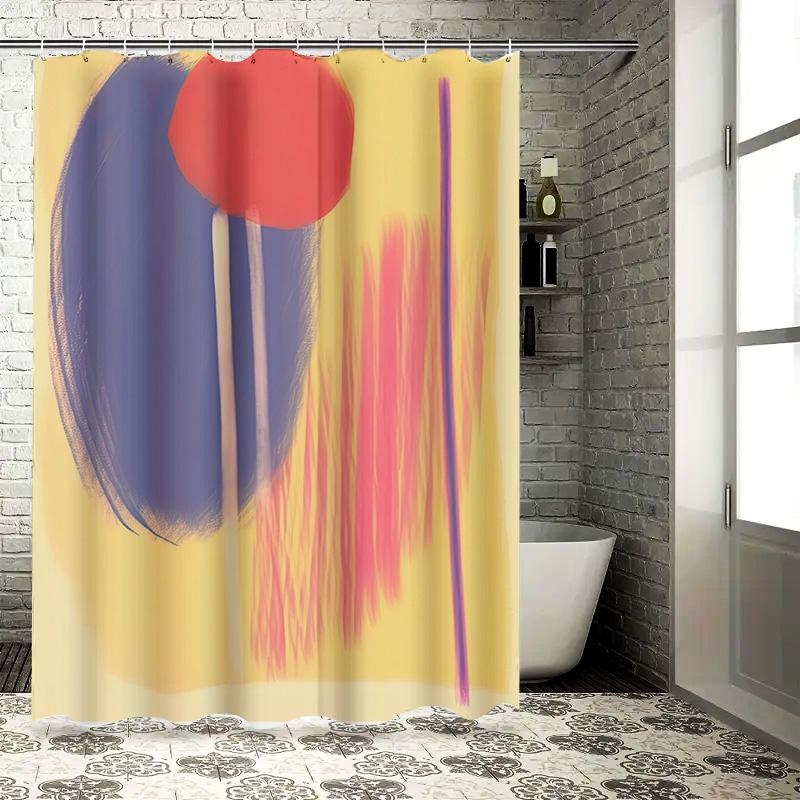 

Colorful Bath Curtain With Blue Red Paint Splatter Design For Bathroom Decor Modern Shower Curtains Set In Various Sizes Aliexpr W60H190(CM)-1 Pcs