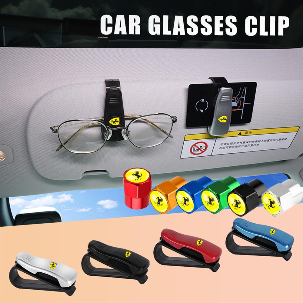 Car Sun Visor Glasses Clips Eyeglasses Storage Holder Car Valve For Ferrari 308 GT4 328 GTB GTS F355 360 Modena F430 458ltalia TG6
