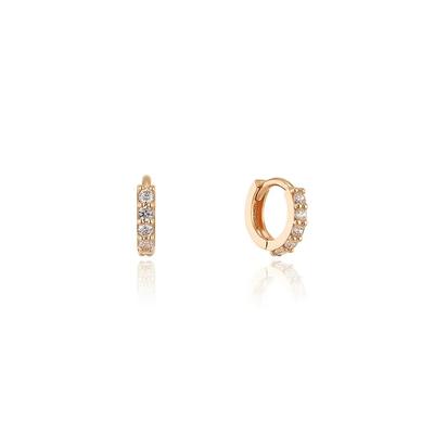 Daily Shine 5K One-Touch Hoop Earrings (Select 10/12/14mm)