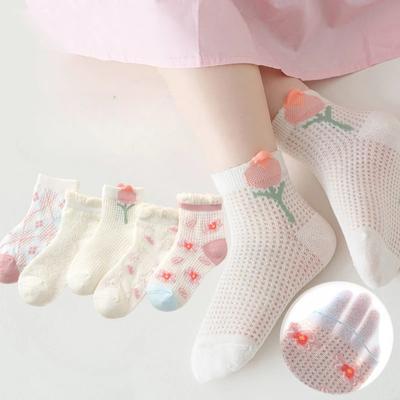 5 Paare/los Kinder Socken für kinder Mädchen Baumwolle Niedlich Outdoor Reise Sport Socken Frühling Sommer Sport Kleidung Zubehör