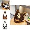 Adorable Plush Crossbody Bag Cute Bear Design Soft And Sweet Korean Style