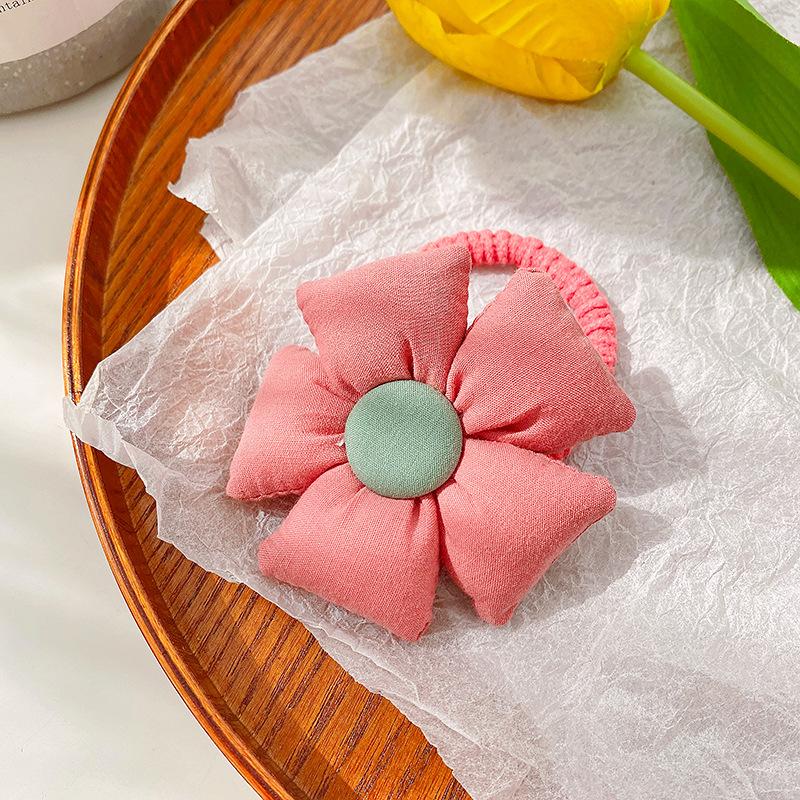 New Children Elastic Hair Bands Cute Flowers Bow Hair Bands Headwear Kids Hair Ties Girls Cute Simple Hairbands Hair Accessories