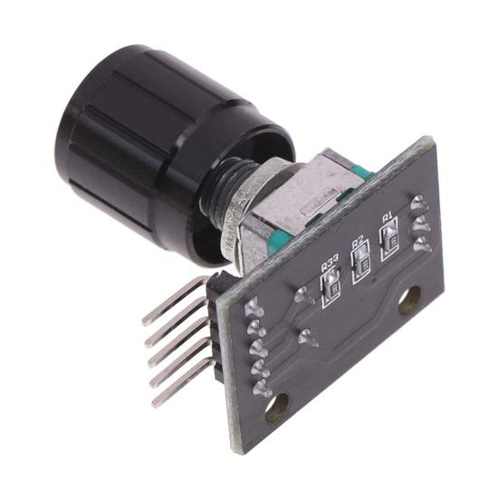 360 Degree Rotary Encoder Module KY-040 Brick Sensor Switch Module Development Board with Knob Cap Compatible for Arduino for Raspberry Pi