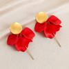 Pinkdudu Rose Flower Petal Drop Earrings Resin Gradient Color Flower Earrings Women Jewelry PD2382PD2382