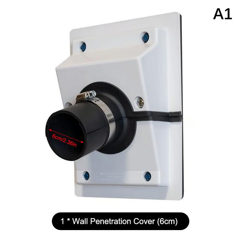 Hvac Wall Penetration & Line-Set Cover Kit Split System Adjustable Indoor/Outdoor Ac Line Set Sleeve, Water Butt Connector Kit