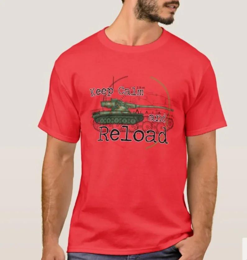 

Keep Calm and Reload French Amx 50 Heavy Tank TShirt Summer Cotton Short Sleeve ONeck Mens T Shirt New S3XL S