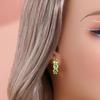 Set di gioielli raffinati in argento S925 con chiusura Classica Peridoto Naturale, orecchini e anello con pietre preziose autentiche, per regali di compleanno e anniversario per Donna