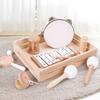 Percussion wooden sand hammer toy sand ball children enlightenment music backing track kindergarten beech sand hammer