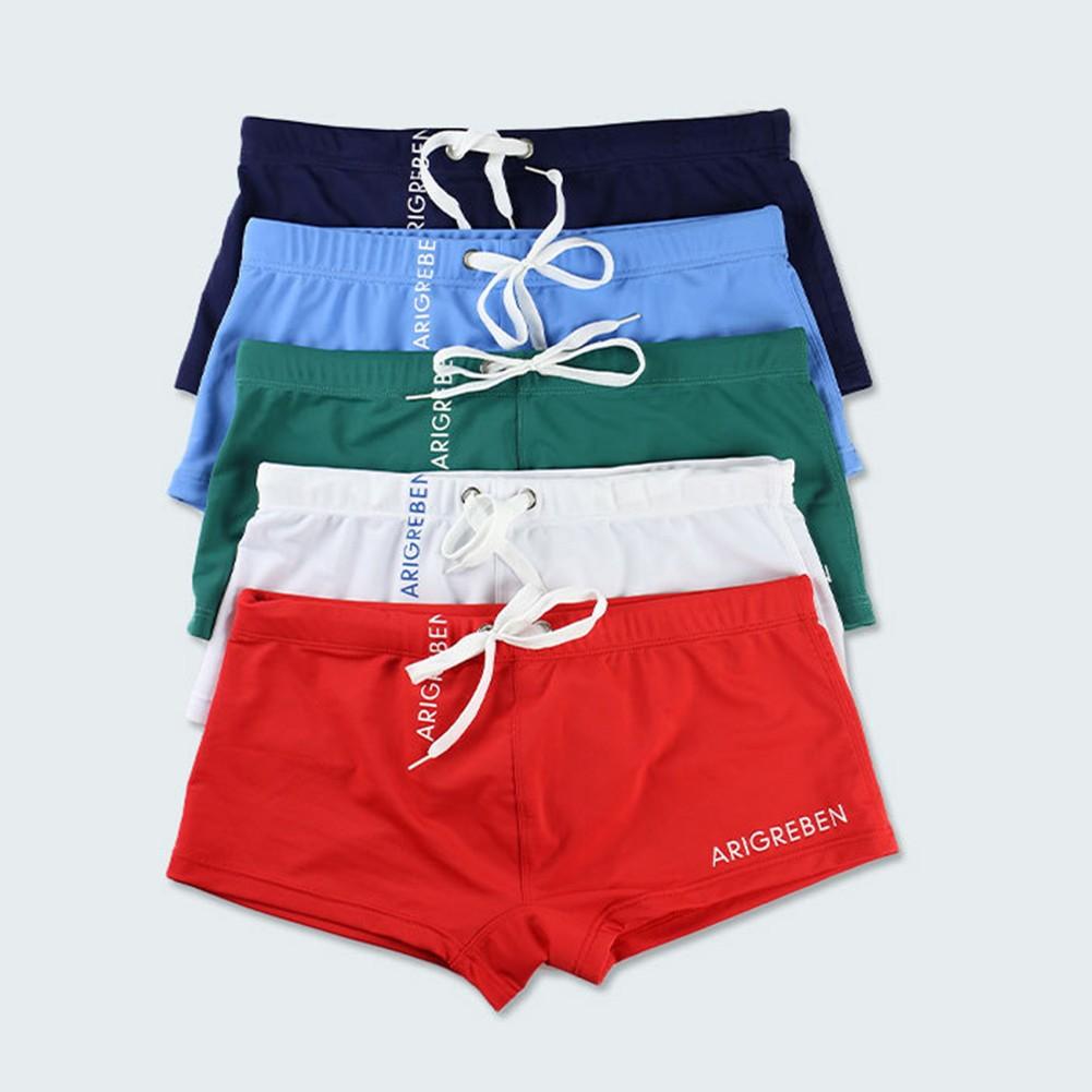 Summer Swimwear Men's Beach Shorts Boxer Briefs Swimming Trunks Sexy Swimsuit