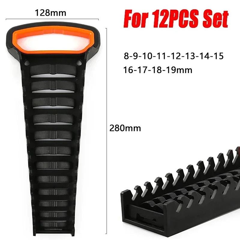 

Пластиковый органайзер для гаечных ключей, лоток для хранения торцевых головок, стойка для инструментов, сортировщик, стандартные держатели для гаечных ключей, держатель для гаечных ключей, стойка для хранения гаечных ключей for 12pcs set