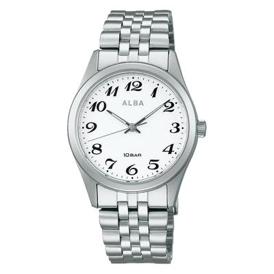 Seiko Alba Herren-Quarzuhr, Edelstahl und Titan, Wasserdicht (10 ATM), Analog, Silber (AEFK426)