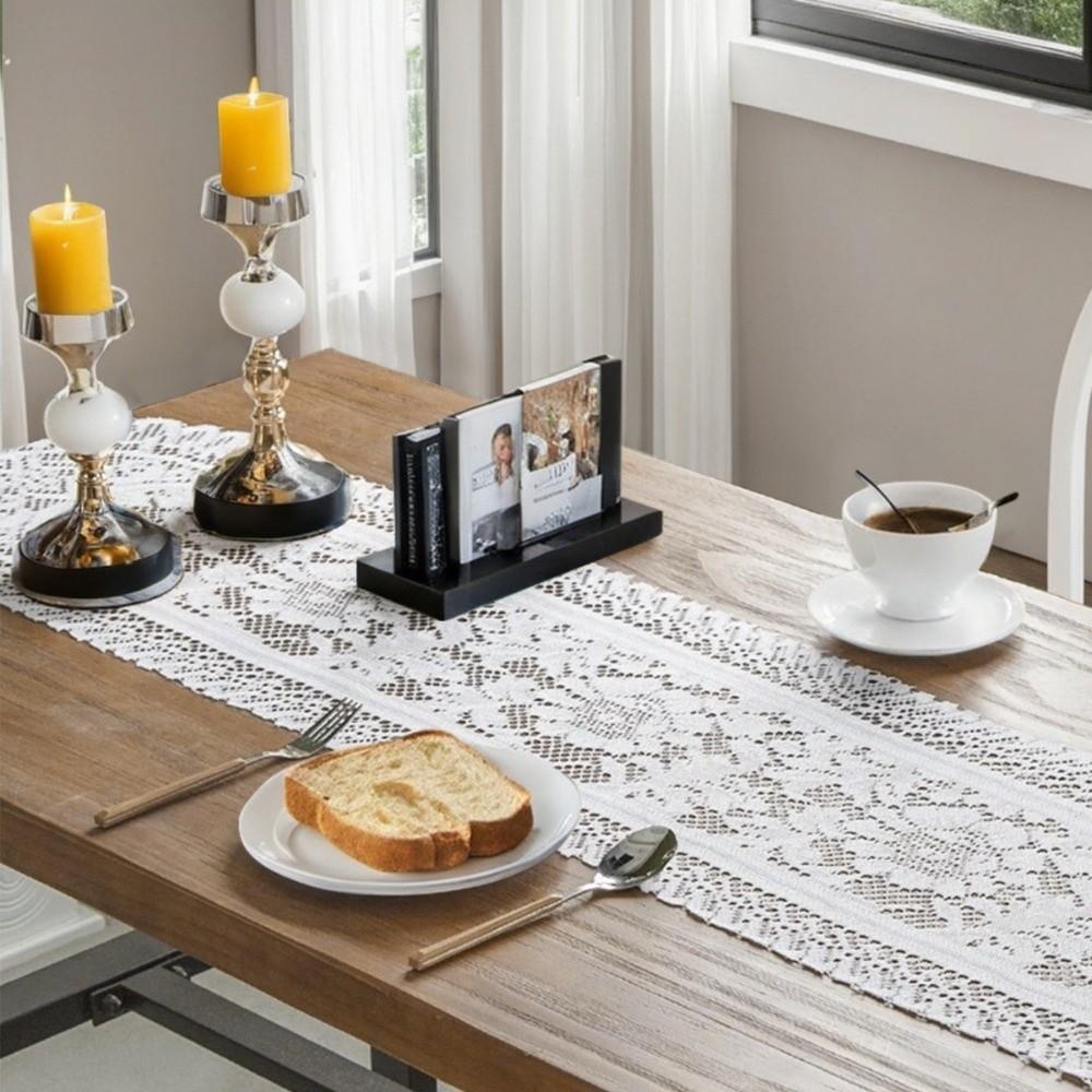 With Tassel Table Runner Lace Table Decoration Retro Dining Table Mat  Home Decoration