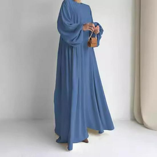 2025 New Middle Eastern Muslim Women's Simple Abaya Dress